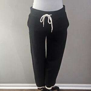 Monrow Black Joggers with White Accents
